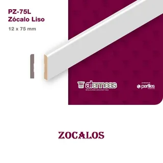 ZOCALO PRE PINTADO BLANCO 75 X 2.75 ML