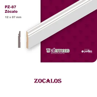 ZOCALO PRE PINTADO BLANCO 87 X 2.75 ML