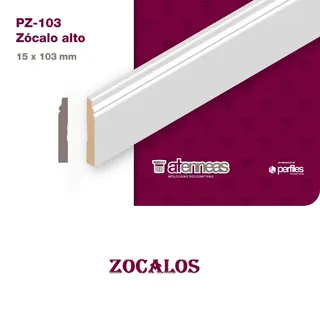 ZOCALO PRE PINTADO BLANCO 103 X 2.75 ML