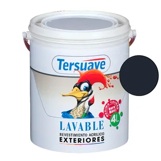 LATEX LAVABLE NEGRO EBANO 4 LTS