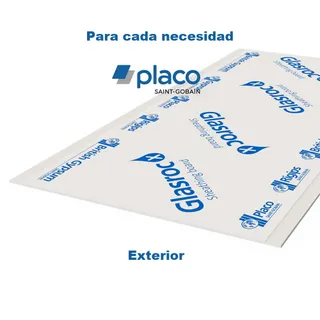 PLACA GLASROC 12,5 mm 1.20 x 2.40 mts