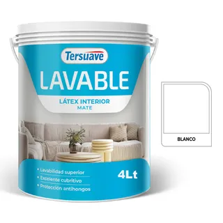 LATEX LAVABLE BLANCO 4 LTS EGGSHELL