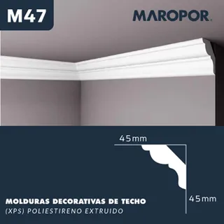 MOLDURA EPS M47 45 x 45 x 2 Mts