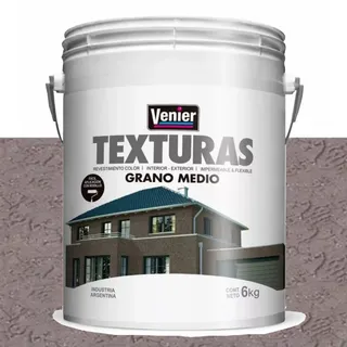 REVOQUE TEXTURADO M GRIS HUMO 6 Kg