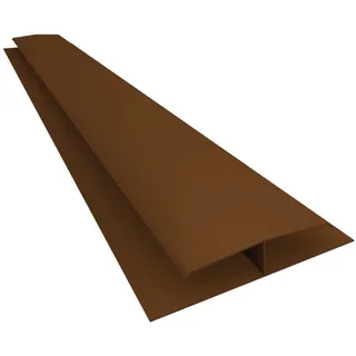 PERFIL H UNION PVC CAOBA x 3 Mts
