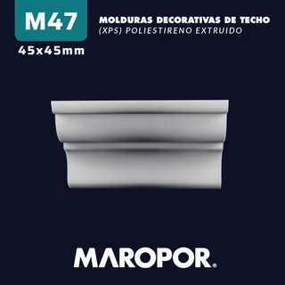 MOLDURA EPS M47 45 x 45 x 2 Mts