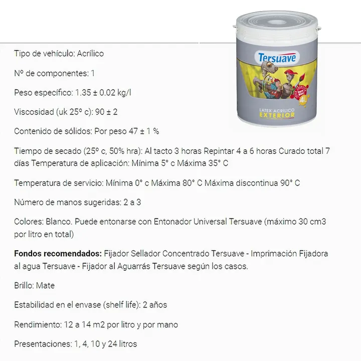 LATEX ACRILICO BLANCO 1 LTS - Miniatura 2