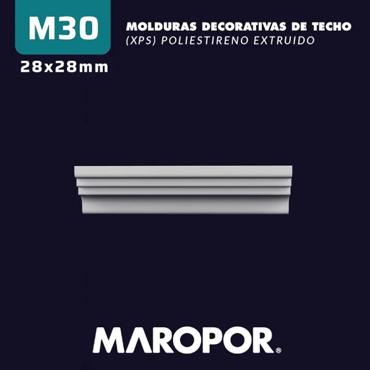 MOLDURA EPS M30 28 x 28 x 2 Mts