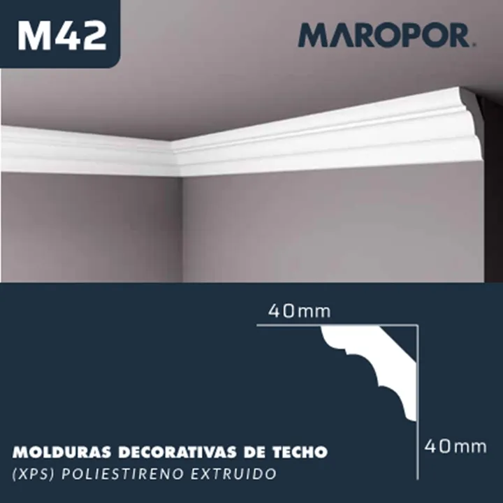 MOLDURA EPS M42 40 x 40 x 2 Mts - Miniatura 2