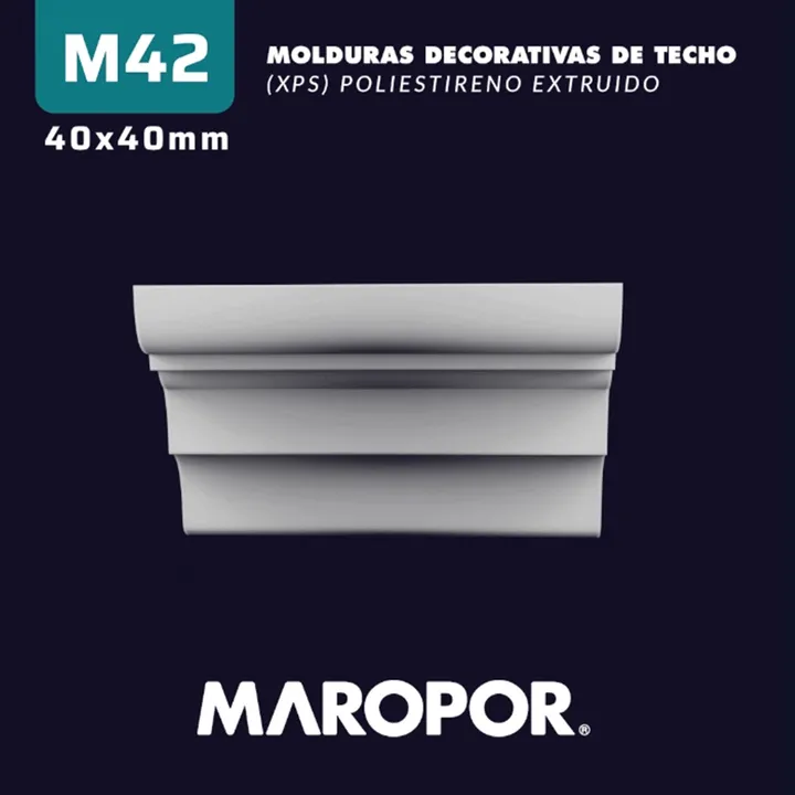 MOLDURA EPS M42 40 x 40 x 2 Mts